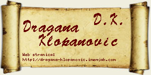 Dragana Klopanović vizit kartica